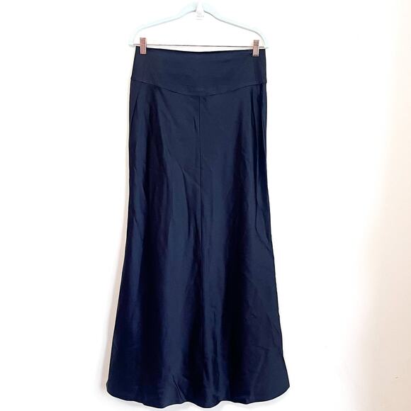 Vintage Y2K Express Whimsigoth Maxi Skirt Size 8 Black Satin Fairy Grunge Witchy - Picture 1 of 6